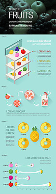 과일 일러스트 사람없음 인포그래픽 사과 멜론 파인애플 복숭아 원그래프 제조과정 국내일러스트 AI파일 그래프 열대과일 과정 파일형식 벡터