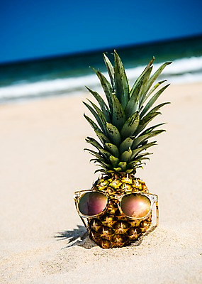 포토 JPG 주간 바다 휴가 휴식 풍경 사람없음 야외 아웃포커스 여름 선글라스 여름풍경 파인애플 국내포토 자연요소 계절 안경 컨셉 과일 촬영기법 열대과일 파일형식 여름_계절