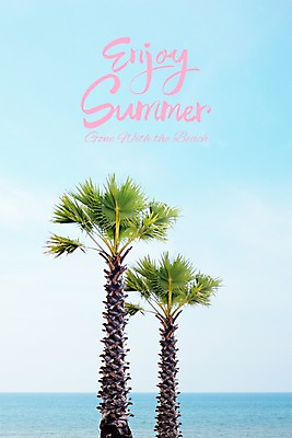 주간 PSD 편집이미지 바다 하늘 해변 사람없음 야외 그래픽 여름 야자수 3D 디지털합성 휴양지 편집3D 자연요소 나무 계절 장소 파일형식