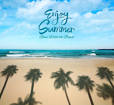 주간 PSD 구름 편집이미지 파도 바다 하늘 그림자 해변 사람없음 야외 그래픽 여름 모래사장 야자수 3D 디지털합성 편집3D 자연요소 나무 계절 파일형식