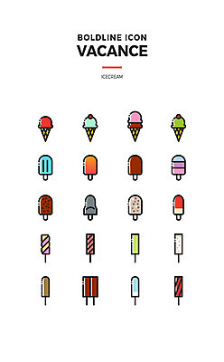 아이콘 디저트 사람없음 여름 여름휴가 바캉스 세트 차가움 시원함 라인아이콘 웹아이콘 콘아이스크림 막대아이스크림 볼드라인 2D아이콘 AI파일 계절 음식 휴가 아이스크림 파일형식 벡터 여름_계절