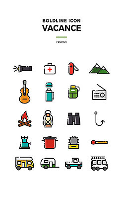 아이콘 산 캠핑도구 사람없음 여름 여름휴가 바캉스 세트 망원경 캠핑 기타 랜턴 구급상자 냄비 성냥 물병 라인아이콘 라디오 웹아이콘 화로 캠핑카 통조림 보온병 맥가이버칼 오토캠핑 볼드라인 2D아이콘 AI파일 그릇 계절 자동차 현악기 레저 휴가 조명 전자제품 도구 의료용품 칼 솥 물통 파일형식 벡터 여름_계절