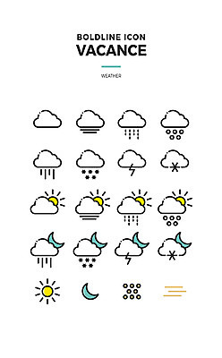 구름 아이콘 날씨 사람없음 여름 여름휴가 바캉스 세트 태양 맑음 안개 달 눈 비 라인아이콘 웹아이콘 날씨아이콘 흐림 뇌우 황사 볼드라인 2D아이콘 AI파일 자연요소 계절 휴가 먼지 파일형식 벡터 여름_계절