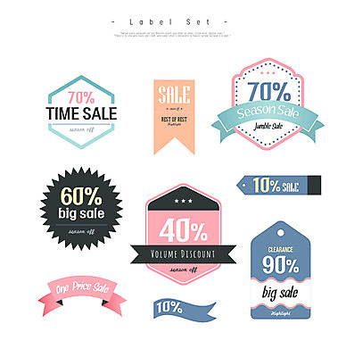 리본 일러스트 이벤트 사람없음 쇼핑 세트 라벨 세일 국내일러스트 AI파일 프레임 파일형식 벡터