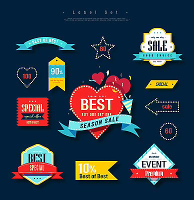 화살표 별 리본 일러스트 폭죽 이벤트 사람없음 쇼핑 세트 라벨 세일 하트 최고 스페셜 국내일러스트 AI파일 자연요소 모양 프레임 파일형식 벡터