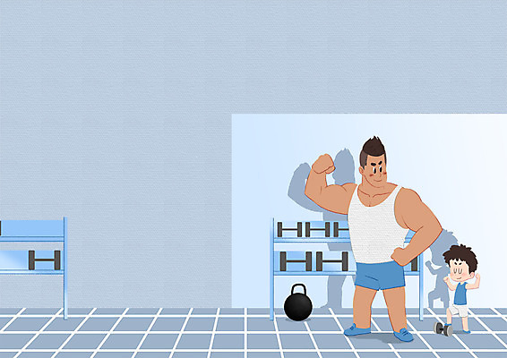 전신 PSD 라이프스타일 응시 남자 일러스트 청소년 근육 그림자 웃음 두명 운동 헬스 아령 헬스장 비교 즐거움 국내일러스트 시선 감정 컨셉 표정 건강 사람 생활 파일형식