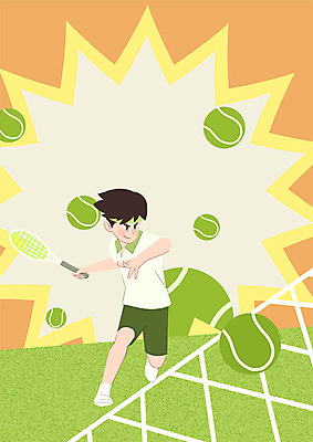 전신 PSD 라이프스타일 남자 일러스트 건강 한명 들기 성인 운동 테니스 테니스라켓 테니스공 즐거움 국내일러스트 1 감정 공 모션 사람 생활 구기 라켓 테니스용품 파일형식