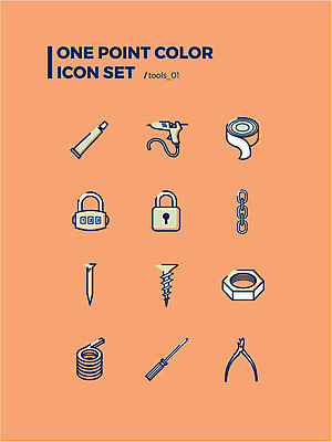 아이콘 자물쇠 사람없음 세트 다양 용수철 공구 못 드라이버 쇠사슬 테이프 웹아이콘 볼트 너트 글루건 니퍼 번호자물쇠 본드 2D아이콘 AI파일 다수 문구용품 도구 파일형식 벡터