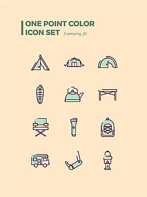 아이콘 의자 배낭 탁자 주전자 텐트 캠핑도구 사람없음 세트 캠핑 다양 랜턴 웹아이콘 캠핑카 맥가이버칼 침낭 2D아이콘 AI파일 가구 다수 가방 자동차 주방용품 레저 조명 도구 칼 파일형식 벡터
