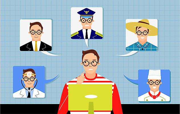 남자 일러스트 회사 비즈니스 직장 앉기 여러명 상반신 성인 노트북 요리사 의사 구직 직장인 경찰 농부 취업준비생 국내일러스트 AI파일 직업 다수 컨셉 모션 사람 전자제품 의료진 파일형식 벡터