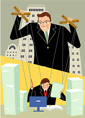 남자 종이 일러스트 회사 비즈니스 직장 서기 앉기 상반신 성인 두명 건물 컴퓨터 펜 쌓기 업무 상사 직원 문서 원격조종 임원 줄인형 국내일러스트 AI파일 건축물 인형 모션 사람 전자제품 필기구 작업 파일형식 벡터