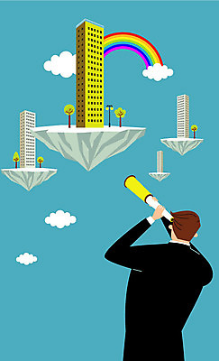 나무 구름 남자 섬 무지개 가로등 일러스트 회사 비즈니스 직장 한명 서기 들기 상반신 성인 건물 망원경 구직 취업준비생 국내일러스트 AI파일 자연요소 식물 1 건축물 공공시설 컨셉 모션 사람 파일형식 벡터