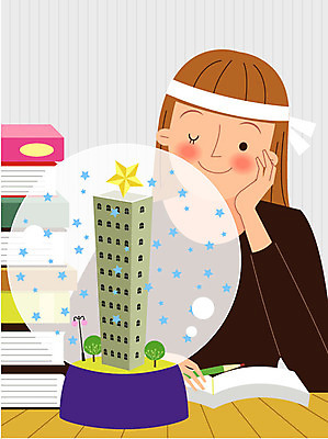 나무 응시 여자 별 가로등 일러스트 회사 비즈니스 직장 한명 웃음 앉기 상반신 성인 건물 책 펜 희망 구직 취업준비생 스노글로브 국내일러스트 AI파일 자연요소 식물 1 건축물 시선 공공시설 감정 컨셉 모션 표정 사람 장식 필기구 파일형식 벡터