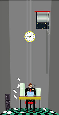 전신 남자 시계 일러스트 회사 비즈니스 직장 한명 앉기 성인 노트북 쌓기 문 구직 업무 야간 문서 취업준비생 야근 국내일러스트 AI파일 자연요소 1 컨셉 모션 사람 전자제품 작업 파일형식 벡터