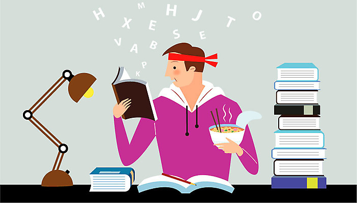 알파벳 남자 일러스트 회사 비즈니스 젓가락 조명 직장 한명 앉기 상반신 성인 책 펜 구직 스탠드 취업준비생 컵라면 국내일러스트 AI파일 1 영어 컨셉 모션 수저 사람 필기구 라면 파일형식 벡터