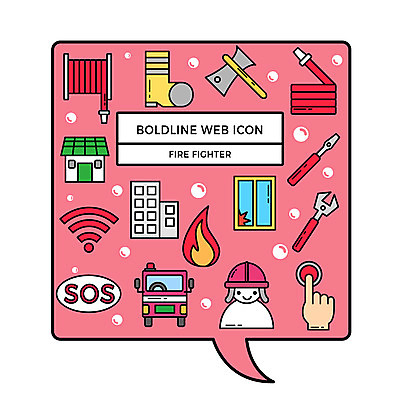 아이콘 손 분홍색 말풍선 창문 버튼 불 아파트 주택 장화 빌딩 신체부위 소방관 와이파이 웹아이콘 도끼 펜치 소방차 카툰스타일 sos 니퍼 소방호스 볼드라인 직업아이콘 2D아이콘 AI파일 자연요소 컬러 신발 자동차 사람 건물 공구 구조원 소방 라인아이콘 무선인터넷 호스 구조요청 파일형식 벡터