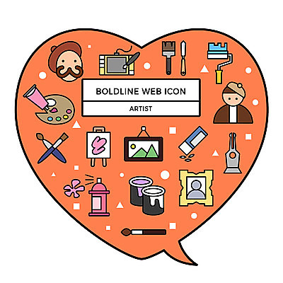 아이콘 남자 액자 말풍선 미술 두명 태블릿 페인트 물감 붓 팔레트 지우개 예술가 웹아이콘 스프레이 펜촉 카툰스타일 초상화 빵모자 아티스트 볼드라인 직업아이콘 2D아이콘 AI파일 직업 모자_잡화 문화예술 학용품 사람 전자제품 스마트기기 펜 미술도구 라인아이콘 그림 파일형식 벡터
