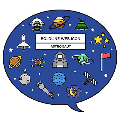 아이콘 별 지구 말풍선 사람없음 망원경 행성 인공위성 로켓 우주비행사 달 깃발 발사 폭발 UFO 웹아이콘 토성 카툰스타일 수성 볼드라인 직업아이콘 2D아이콘 AI파일 자연요소 통신 우주 미확인물체 라인아이콘 파일형식 벡터