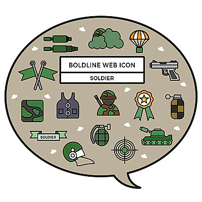 아이콘 말풍선 무늬 사람없음 망원경 군인 권총 깃발 목표 숲 폭탄 낙하산 웹아이콘 카툰스타일 방탄복 수류탄 계급 볼드라인 직업아이콘 2D아이콘 AI파일 직업 옷 무기 컨셉 총 폭발물 라인아이콘 국군 파일형식 벡터