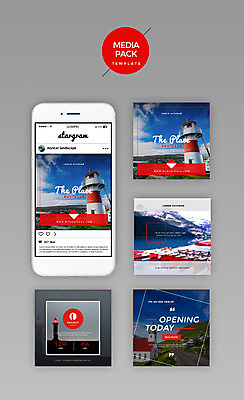 PSD 템플릿 호수 바다 웹템플릿 비즈니스 디자인시안 모바일 등대 사람없음 빨간색 스마트폰 세트 홈페이지 성당 소셜네트워크 미디어팩 SNS배너 이미지템플릿 컬러 종교건축 핸드폰 스마트기기 파일형식