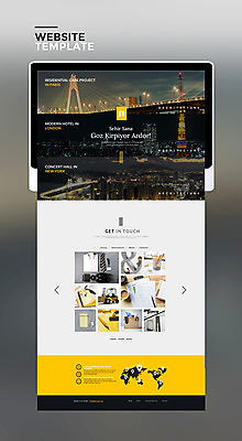 PSD 템플릿 건축물 웹템플릿 비즈니스 사이트템플릿 빌딩 사람없음 홈페이지 노란색 사무용품 홈페이지시안 도시 가교 이미지템플릿 건축 컬러 문구용품 건물 파일형식