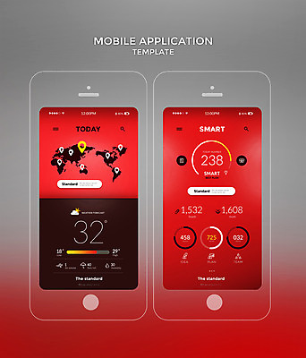 PSD 템플릿 웹템플릿 디자인시안 모바일 그래프 사람없음 빨간색 스마트폰 홈페이지 어플리케이션 모바일템플릿 위치 모바일앱 이미지템플릿 컬러 핸드폰 스마트기기 파일형식
