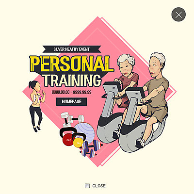 PSD 템플릿 여자 할아버지 노년 남자 할머니 웹템플릿 팝업 웹팝업 성인 세명 실버라이프 헬스사이클 운동기구 헬스 아령 트레이너 레이어팝업 이미지템플릿 라이프스타일 사람 운동 파일형식