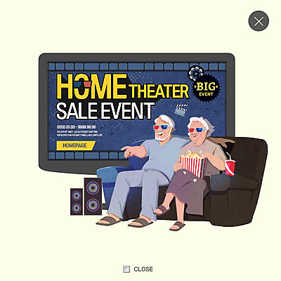 PSD 템플릿 여자 할아버지 노년 남자 할머니 웹템플릿 팝업 웹팝업 두명 실버라이프 소파 노부부 스피커 영화 팝콘 3D안경 레이어팝업 영화감상 집콕 홈시네마 이미지템플릿 라이프스타일 부부 안경 음향기기 의자 문화예술 사람 성인 감상 신조어 파일형식 앳홈라이프