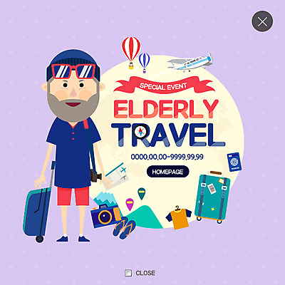 PSD 템플릿 할아버지 노년 남자 여행 웹템플릿 비행기 팝업 웹팝업 한명 실버라이프 카메라 캐리어 열기구 레이어팝업 노인남자한명만 이미지템플릿 1 라이프스타일 항공교통 대중교통 사람 성인 전자제품 여행가방 남자한명만 노인남자만 파일형식