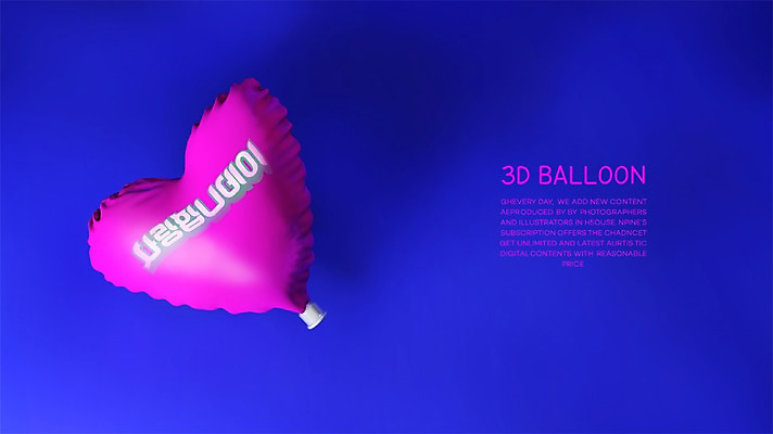 PSD 편집이미지 분홍색 사랑 타이포그라피 한글 사람없음 그래픽 파란색 3D 하트 디지털합성 풍선 편집3D 모양 문자 감정 컬러 파일형식