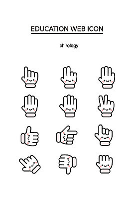아이콘 교육 손가락 사람없음 세트 숫자 귀여움 다양 웹아이콘 2D아이콘 AI파일 문자 손 다수 컨셉 파일형식 벡터