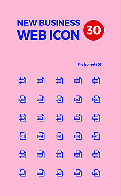 아이콘 비즈니스 사람없음 세트 라인아이콘 그림 문서 파일 웹아이콘 동영상 확장자 2D아이콘 AI파일 파일형식 벡터