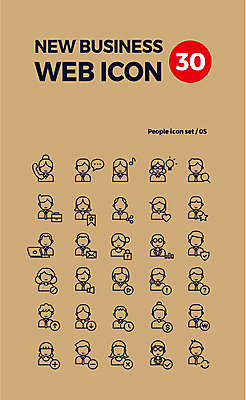 아이콘 직업 여자 남자 비즈니스 세트 직장인 비즈니스맨 비즈니스우먼 상담원 라인아이콘 직원 웹아이콘 2D아이콘 AI파일 사람 사무원 파일형식 벡터