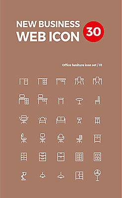 아이콘 가구 의자 비즈니스 조명 사람없음 세트 소파 사무실 스탠드 장롱 선풍기 캐비닛 라인아이콘 책상 서랍장 웹아이콘 수납 파일함 2D아이콘 AI파일 생활용품 사무용품 가전제품 사물함 파일형식 벡터