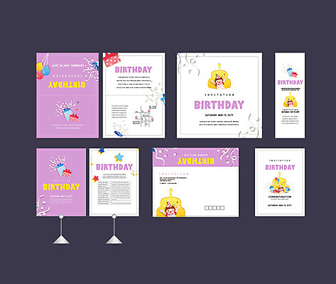 템플릿 배너템플릿 여자 어린이 이벤트 여러명 선물상자 세트 현수막 생일 생일케이크 전단 엽서 초대장 약도 생일카드 소봉투 행사세트 행사템플릿 AI파일 배너 기념일 다수 지도 편지봉투 카드_감사 선물 사람 상자 케이크 편지 홍보물 파일형식 벡터