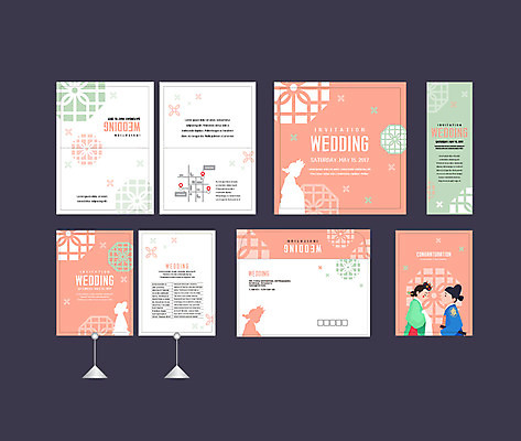 템플릿 배너템플릿 여자 남자 결혼 이벤트 두명 세트 현수막 한복 전통혼례 전단 청첩장 엽서 초대장 약도 소봉투 행사세트 행사템플릿 AI파일 한국전통 배너 지도 편지봉투 카드_감사 사람 전통의상 편지 전통의례 홍보물 파일형식 벡터