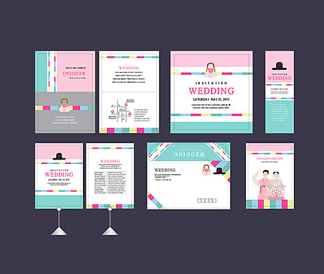 템플릿 배너템플릿 여자 남자 결혼 이벤트 두명 세트 현수막 한복 전통혼례 전단 엽서 초대장 약도 소봉투 행사세트 행사템플릿 AI파일 한국전통 배너 지도 편지봉투 카드_감사 사람 전통의상 편지 전통의례 홍보물 파일형식 벡터