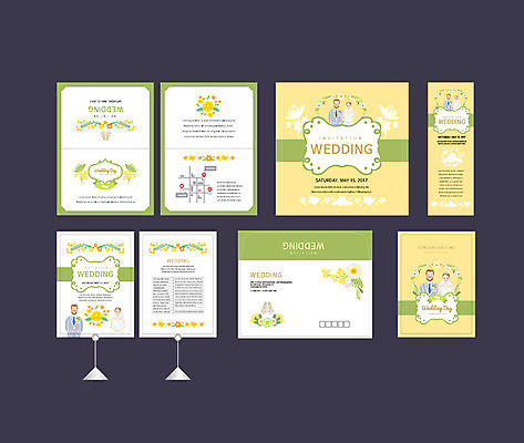 템플릿 배너템플릿 여자 남자 결혼 이벤트 여러명 세트 현수막 전단 청첩장 엽서 초대장 약도 소봉투 행사세트 행사템플릿 AI파일 배너 다수 지도 편지봉투 카드_감사 사람 편지 홍보물 파일형식 벡터