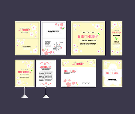 템플릿 배너템플릿 꽃 이벤트 사람없음 세트 현수막 생일 전단 엽서 초대장 약도 생일카드 소봉투 행사세트 행사템플릿 AI파일 식물 배너 기념일 지도 편지봉투 카드_감사 편지 홍보물 파일형식 벡터