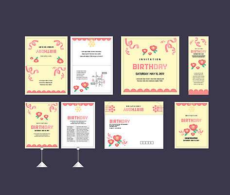 템플릿 배너템플릿 꽃 이벤트 사람없음 세트 현수막 생일 전단 엽서 초대장 약도 생일카드 소봉투 행사세트 행사템플릿 AI파일 식물 배너 기념일 지도 편지봉투 카드_감사 편지 홍보물 파일형식 벡터