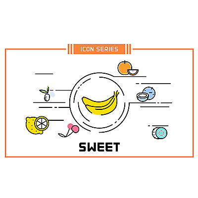 오렌지 과일 일러스트 바나나 사람없음 야자수 다양 체리 달콤 레몬 코코넛 국내일러스트 AI파일 나무 다수 맛 파일형식 벡터