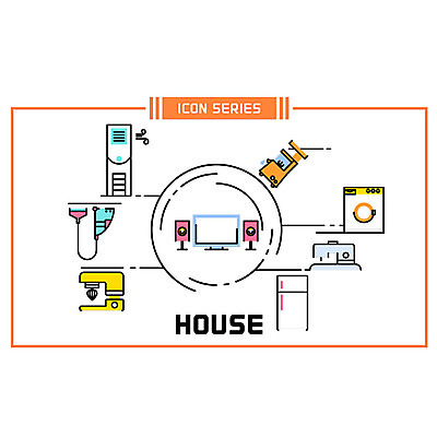 생활용품 일러스트 주택 사람없음 텔레비전 스피커 가전제품 재봉틀 믹서 에어컨 냉장고 청소기 과즙기 드럼세탁기 국내일러스트 AI파일 음향기기 건물 전자제품 청소도구 오브젝트 세탁기 파일형식 벡터