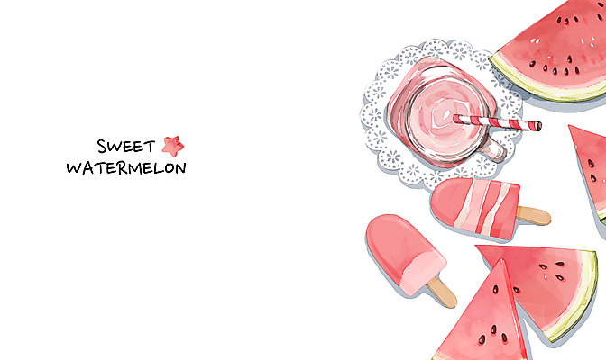 PSD 백그라운드 일러스트 아이스크림 여름음식 수채화 수박 사람없음 여름 여름휴가 바캉스 시원함 막대아이스크림 수박주스 여름라이프 제철음식 제철과일 과채 국내일러스트 라이프스타일 계절 음식 채소 과일 휴가 디저트 과일주스 제철 파일형식 여름_계절