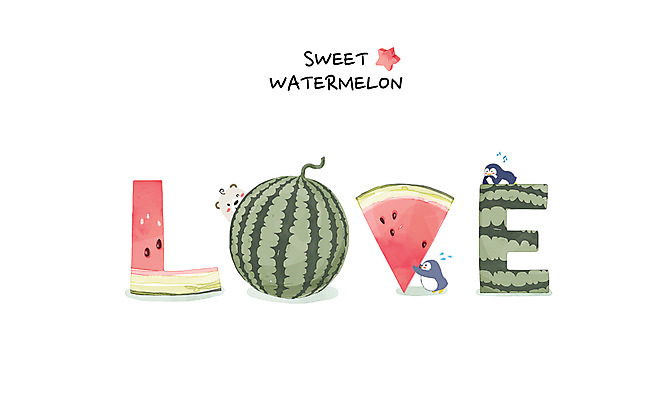 PSD 백그라운드 일러스트 곰 여름음식 수채화 수박 세마리 사랑 사람없음 여름 여름휴가 바캉스 시원함 펭귄 여름라이프 제철음식 제철과일 과채 국내일러스트 동물 라이프스타일 계절 감정 음식 채소 과일 포유류 조류 휴가 3 제철 파일형식 여름_계절