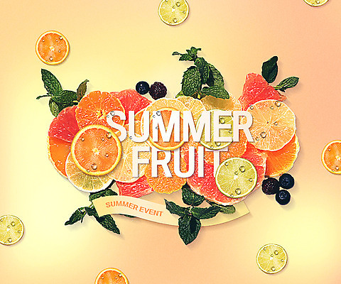 PSD 편집이미지 잎 오렌지 과일 디저트 사람없음 여름 물방울 자몽 블루베리 라임 상큼 이미지편집 식물 계절 음식 파일형식
