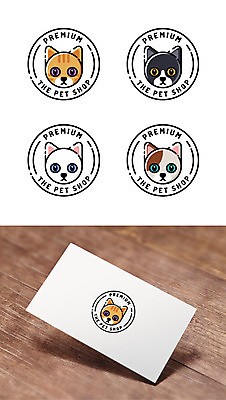 일러스트 명함 사람없음 반려동물 세트 라벨 고양이 심볼 동물병원 애견샵 애완동물가게 목업 브랜딩 가로명함 국내일러스트 AI파일 동물 포유류 프레임 병원 상점 파일형식 벡터