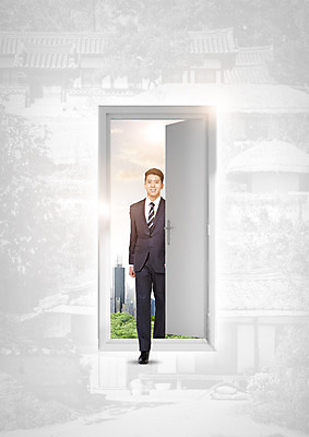 전신 PSD 편집 편집이미지 남자 비즈니스 한옥 한명 서기 웃음 빌딩 20대 성인 문 한국인 비즈니스맨 오픈 이미지편집 1 한국전통 고건축 모션 표정 사람 동양인 청년 건물 직장인 파일형식