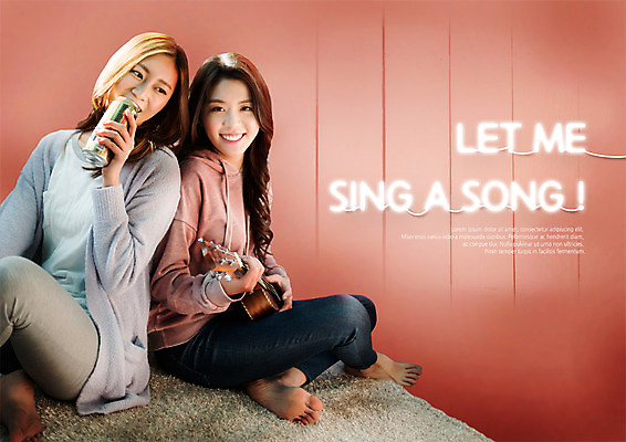 PSD 편집 편집이미지 여자 음악 연주 휴식 웃음 앉기 20대 성인 취미 두명 친구 한국인 기타 캔맥주 룸메이트 성인여자만 이미지편집 컨셉 관계 모션 현악기 문화예술 맥주 표정 사람 동양인 청년 캔 여자만 성인만 파일형식