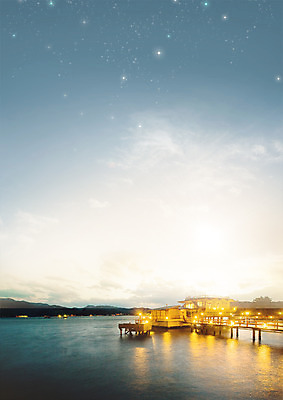 PSD 구름 편집 편집이미지 별 여행 하늘 풍경 사람없음 빛 강 수상가옥 가교 이미지편집 자연요소 건축물 주택 파일형식