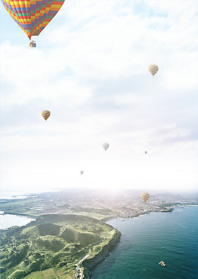 PSD 구름 편집 편집이미지 바다 여행 하늘 풍경 사람없음 제주도 열기구 송악산 이미지편집 자연요소 항공교통 산 한국 서귀포 파일형식